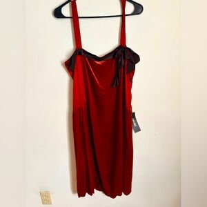 DKNY Rust Velvet Flapper Dress size 14 NWT